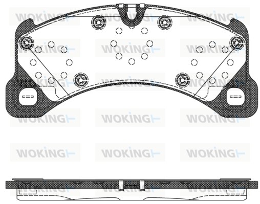 Комплект тормозных колодок дисковый тормоз WOKING P12453.50