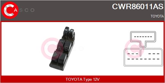 Выключатель стеклолодъемник CASCO CWR86011AS