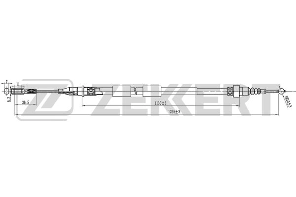 Тросик cтояночный тормоз ZEKKERT BZ-1327