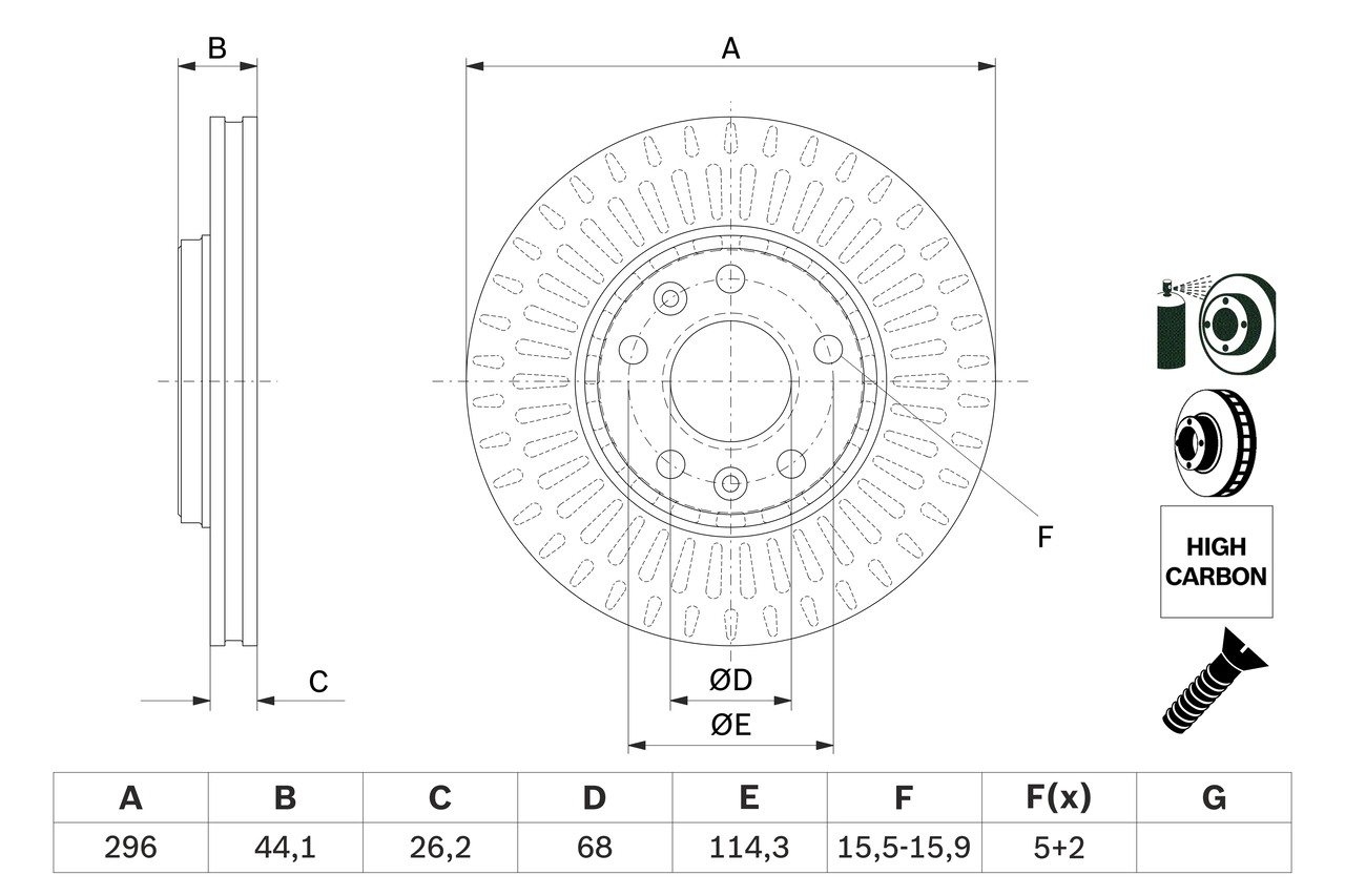 Тормозной диск BOSCH 0 986 479 E77