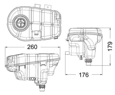 Компенсационный бак охлаждающая жидкость MAHLE/KNECHT CRT 60 000S