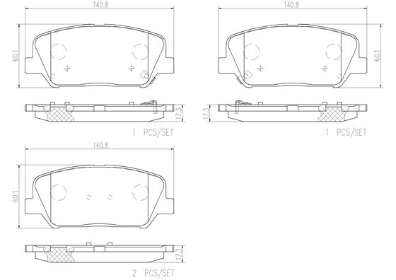 Комплект тормозных колодок дисковый тормоз BREMBO P30065N