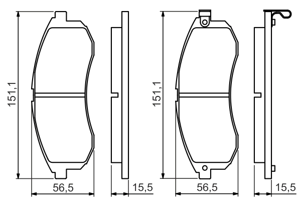 Комплект тормозных колодок дисковый тормоз BOSCH 0 986 494 362