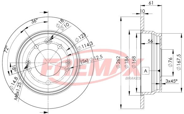 Тормозной диск FREMAX BD-0581