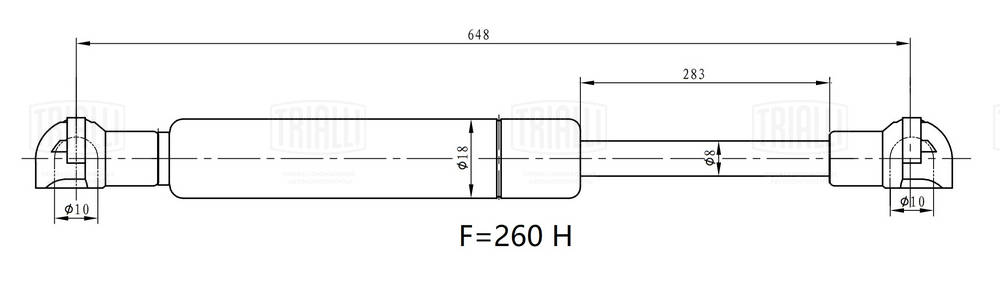 Газовая пружина крышка багажник TRIALLI GS 1411