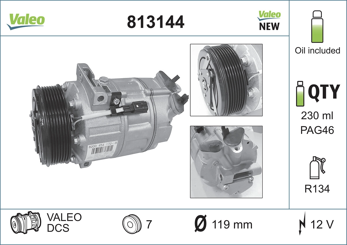 Компрессор кондиционер VALEO 813144