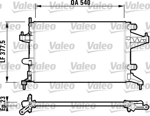 Радиатор охлаждение двигателя VALEO 732825