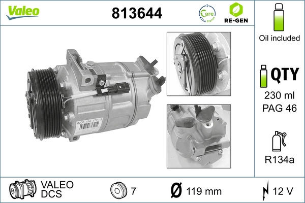 Компрессор кондиционер VALEO 813644