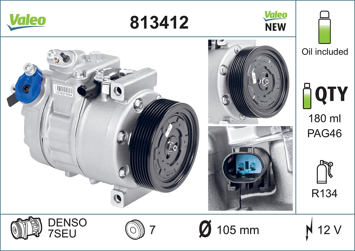 Компрессор кондиционер VALEO 813412