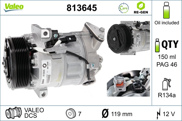 Компрессор кондиционер VALEO 813645