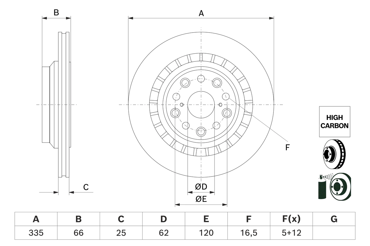 Тормозной диск BOSCH 0 986 479 H65