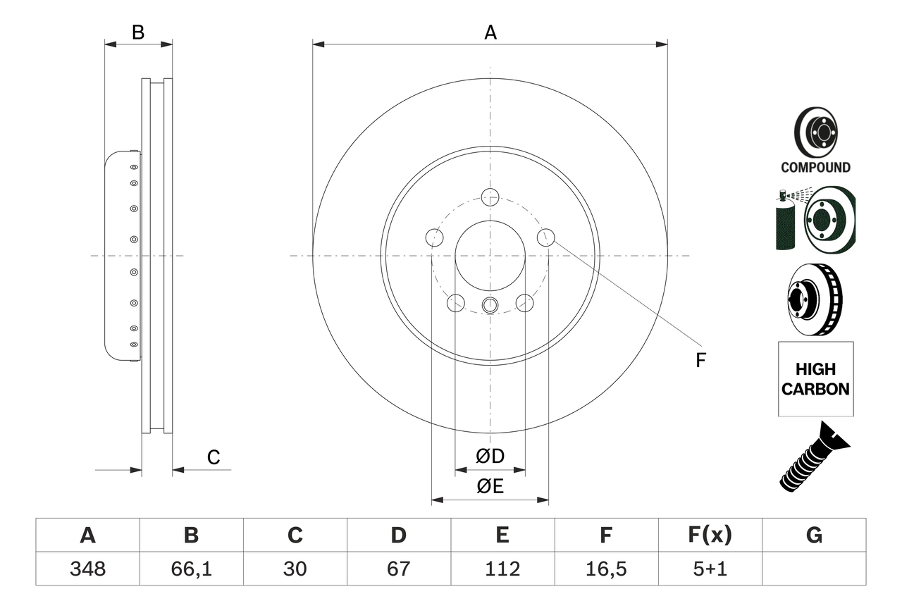 Тормозной диск BOSCH 0 986 479 F57