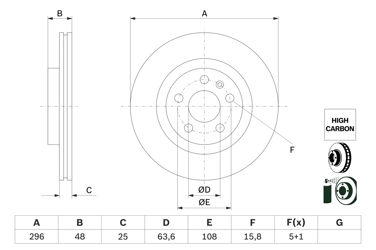 Тормозной диск BOSCH 0 986 479 G94