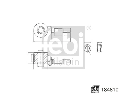 Тяга / стойка стабилизатор FEBI BILSTEIN 184810