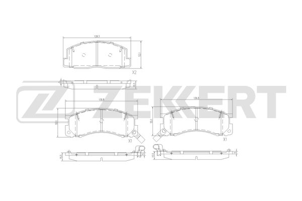 Комплект тормозных колодок дисковый тормоз ZEKKERT BS-3024