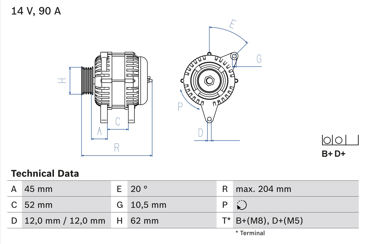 Генератор BOSCH 0 986 049 610