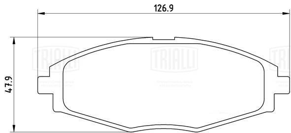Комплект тормозных колодок дисковый тормоз TRIALLI PF 051301CR
