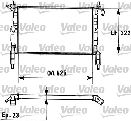 Радиатор охлаждение двигателя VALEO 730975