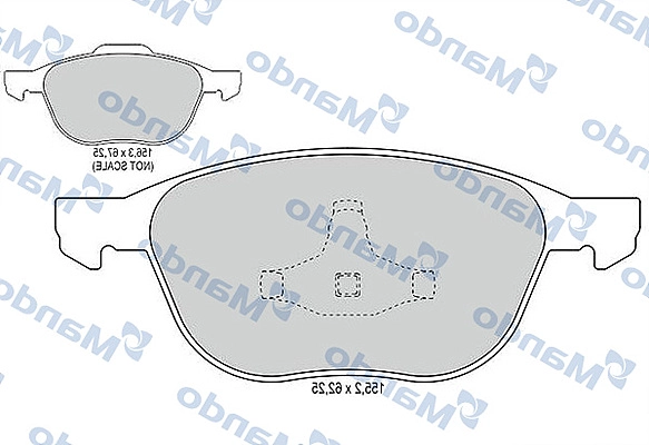 Комплект тормозных колодок дисковый тормоз MANDO MBF015199