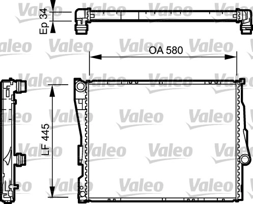 Радиатор охлаждение двигателя VALEO 734276