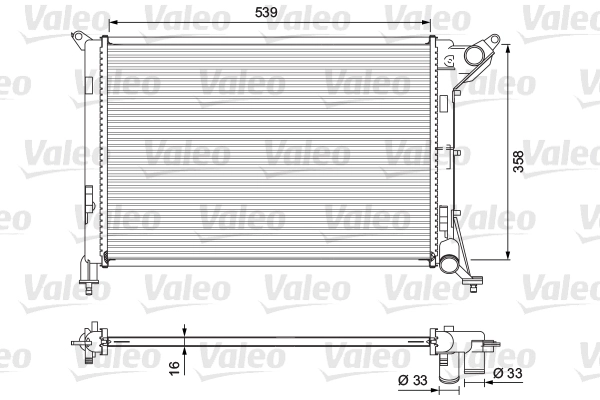 Радиатор охлаждение двигателя VALEO 701730