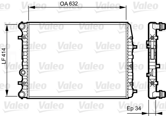 Радиатор охлаждение двигателя VALEO 732864