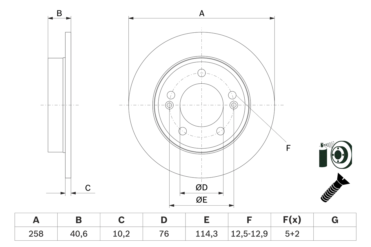 Тормозной диск BOSCH 0 986 479 E68