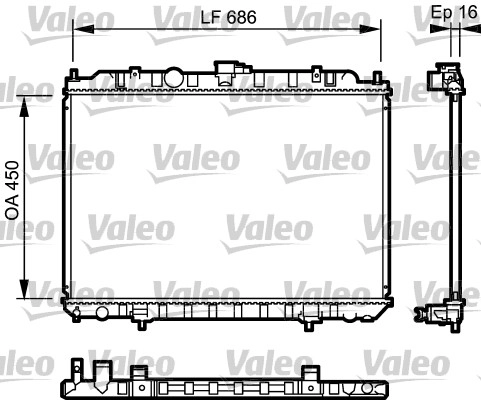 Радиатор охлаждение двигателя VALEO 735063