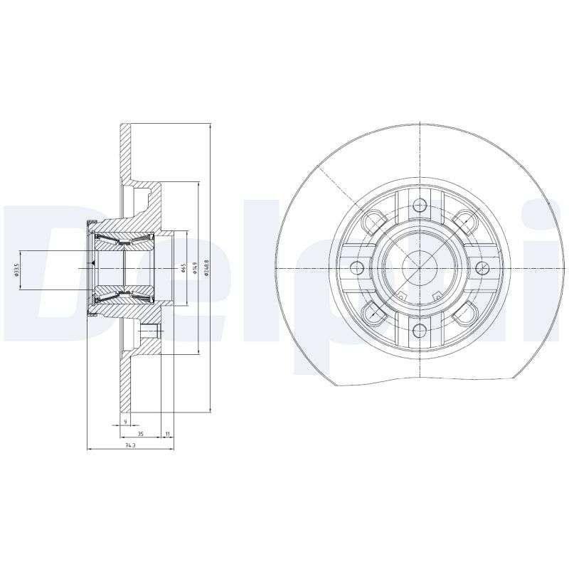 Тормозной диск DELPHI BG9116RSC