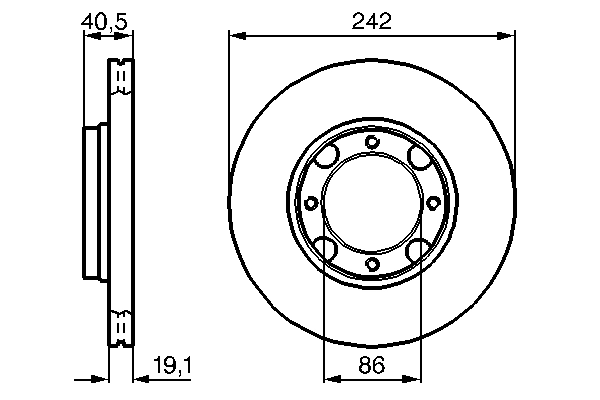 Тормозной диск BOSCH 0 986 478 674
