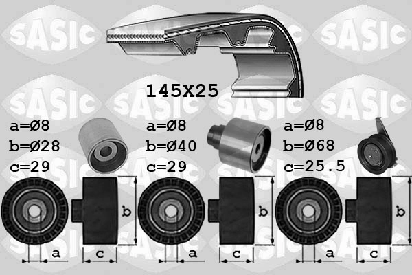 Комплект ремня грм SASIC 1756073