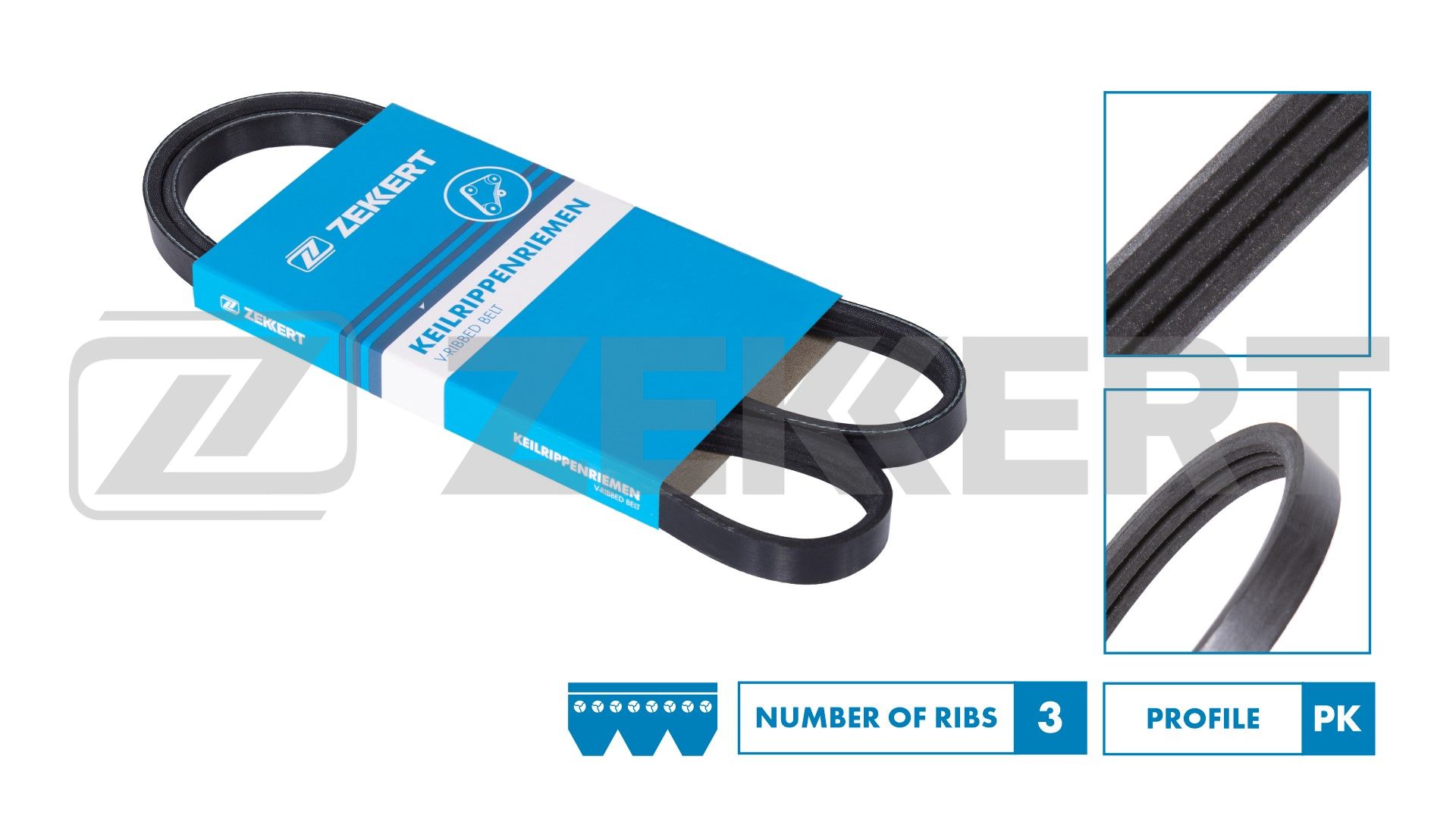 Поликлиновой ремень ZEKKERT KR-3PK820