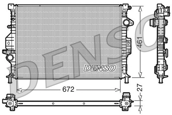 Радиатор охлаждение двигателя DENSO DRM10069