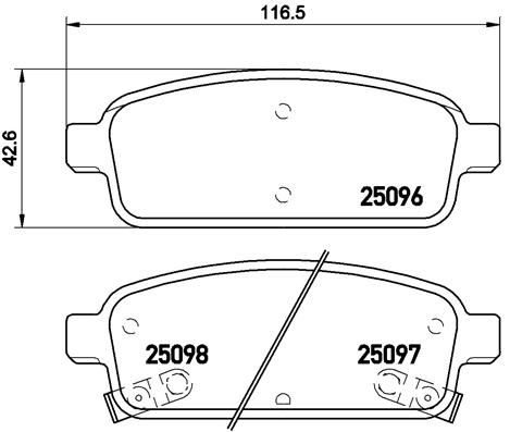 Комплект тормозных колодок дисковый тормоз BREMBO P 59 080X
