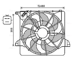 Вентилятор охлаждение двигателя AVA QUALITY COOLING KA7540