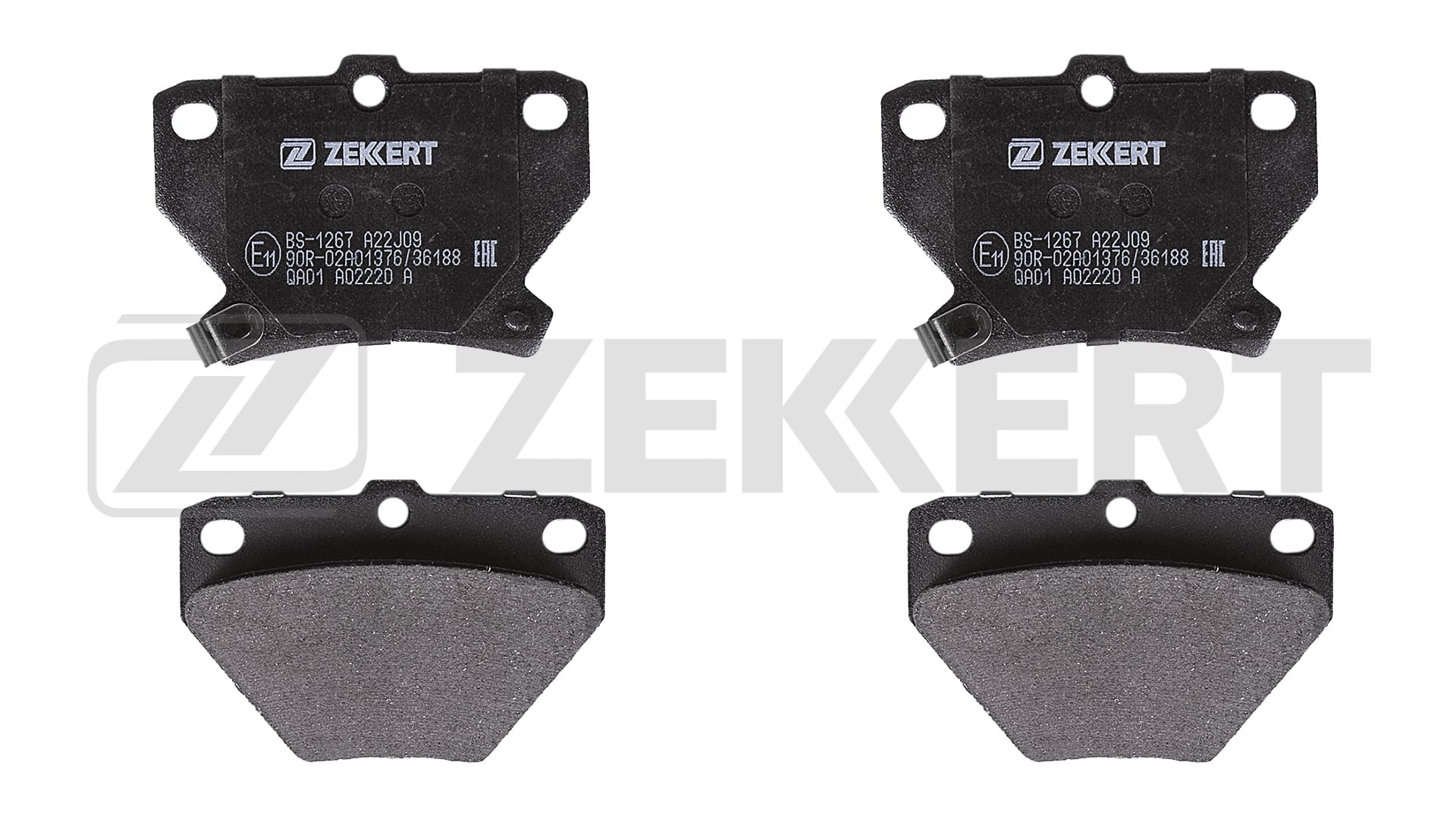 Комплект тормозных колодок дисковый тормоз ZEKKERT BS-1267