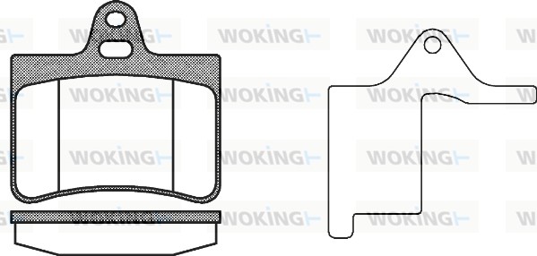Комплект тормозных колодок дисковый тормоз WOKING P9303.20