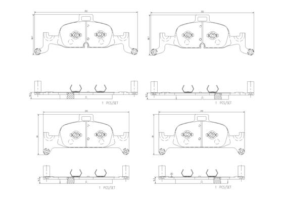 Комплект тормозных колодок дисковый тормоз BREMBO P85164N
