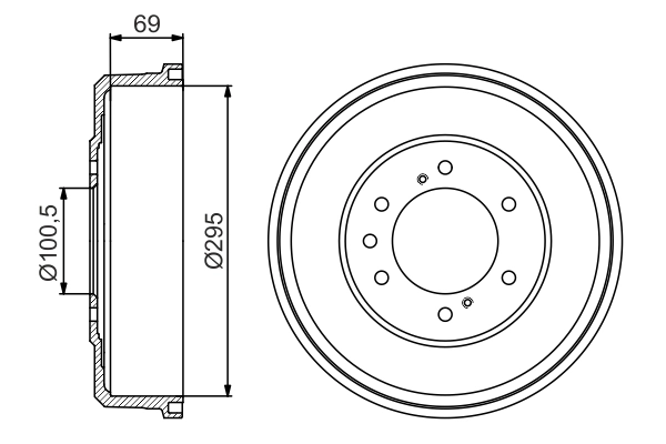 Тормозной барабан BOSCH 0 986 477 165