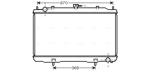 Радиатор охлаждение двигателя AVA QUALITY COOLING DN2324