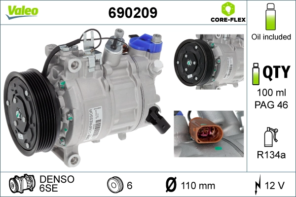 Компрессор кондиционер VALEO 690209