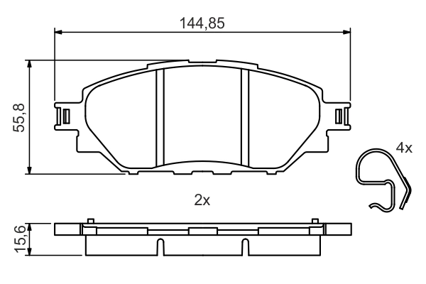 Комплект тормозных колодок дисковый тормоз BOSCH 0 986 495 425