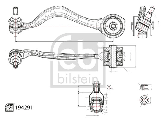 Рычаг независимой подвески колеса подвеска колеса FEBI BILSTEIN 194291