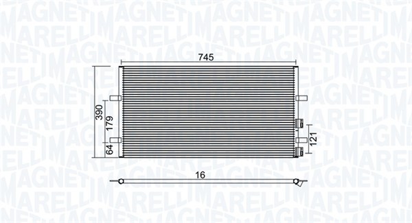 Конденсатор кондиционер MAGNETI MARELLI 350203740000