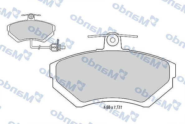 Комплект тормозных колодок дисковый тормоз MANDO MBF015123