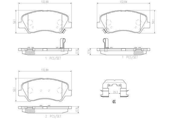 Комплект тормозных колодок дисковый тормоз BREMBO P18025N