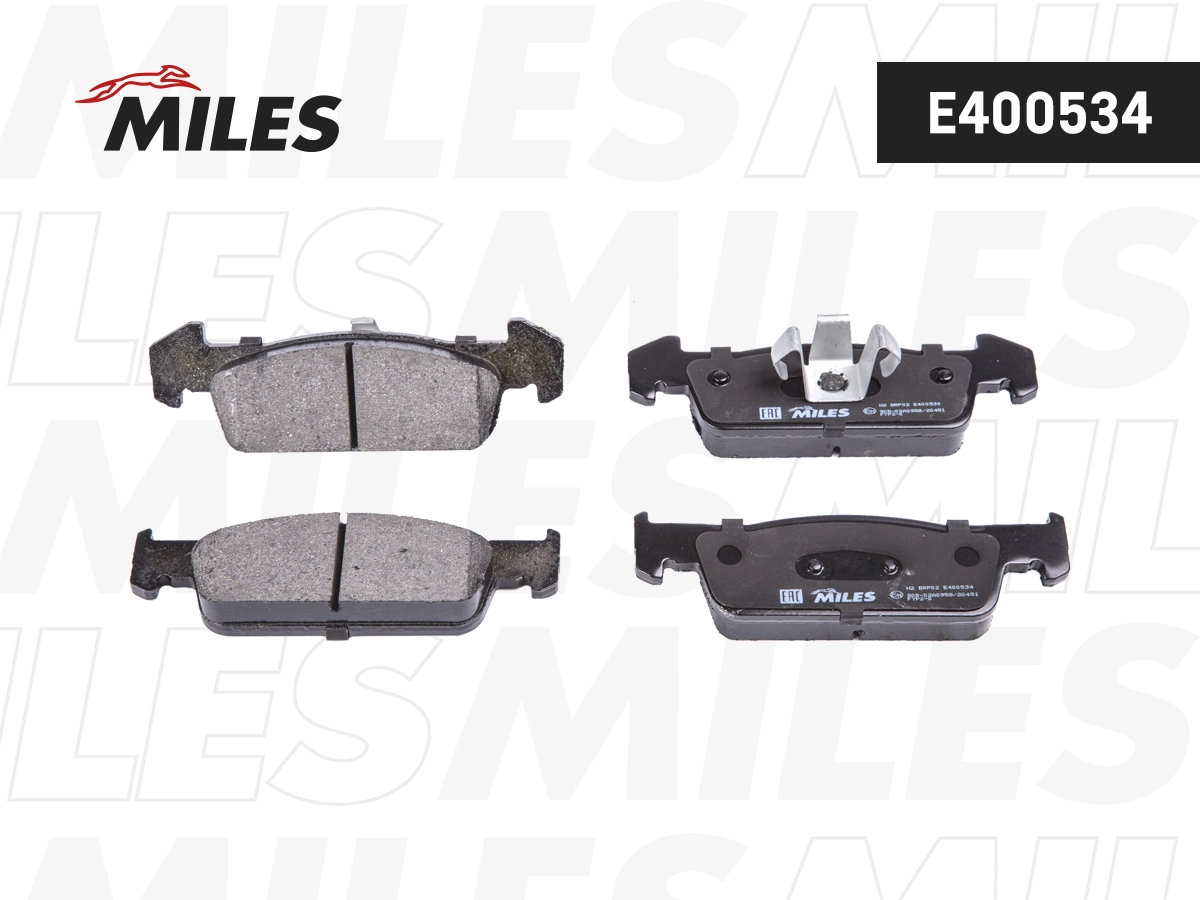 Комплект тормозных колодок дисковый тормоз MILES E400534