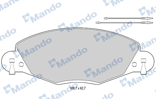 Комплект тормозных колодок дисковый тормоз MANDO MBF015474
