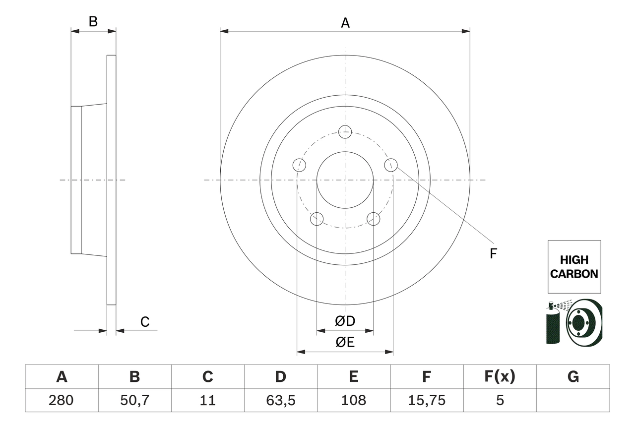 Тормозной диск BOSCH 0 986 479 G71
