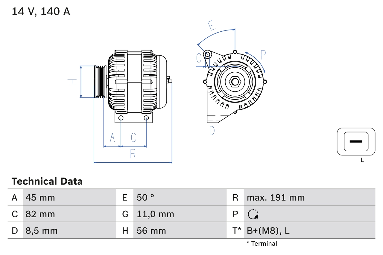 Генератор BOSCH 0 986 042 840
